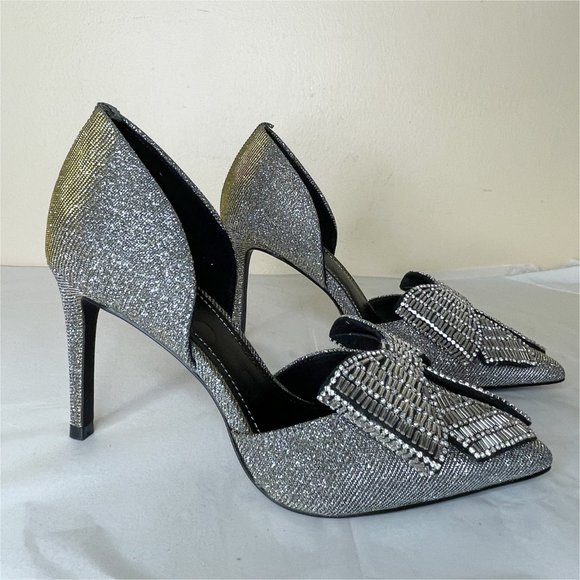 New Boden Embellished Heeled Court Shoes Metallic 38 - Picture 4 of 16